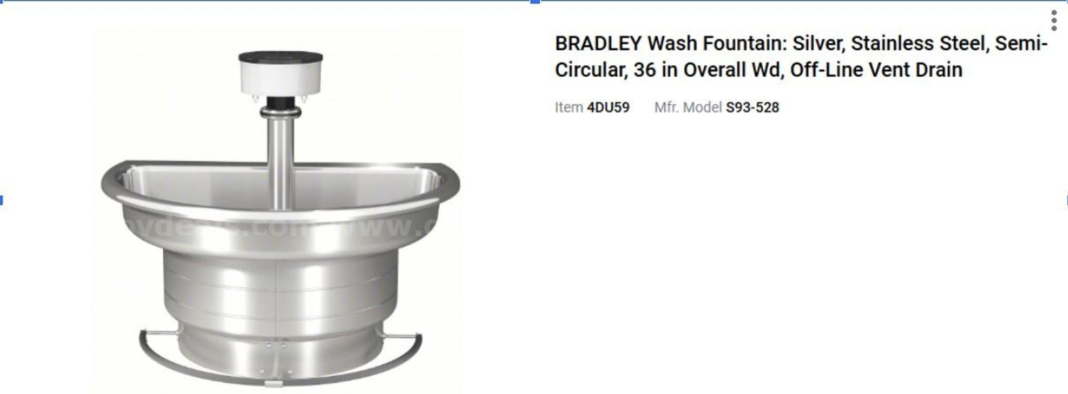 Bradley shop style handwashing sink