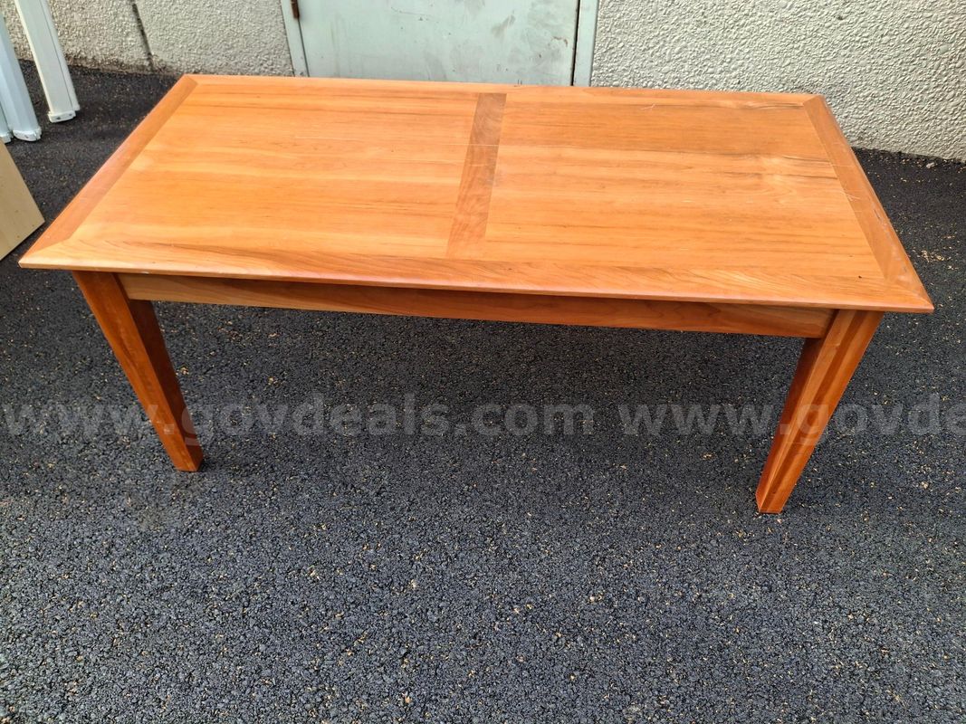Wood coffee table