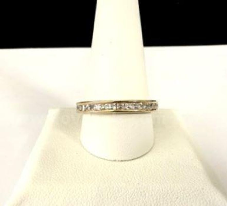 Stunning, Size 11 1/2, CZ Eternity Band, Real 24k Gold Filled