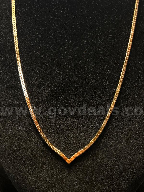 Elegant 16” Dainty Herring Bone Necklace! 24K Real Gold Plated
