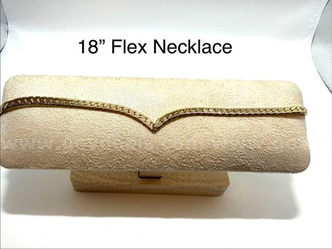 Gorgeous, Real 24k Gold Plated, 18 Inch, V Flexible Chain Necklace