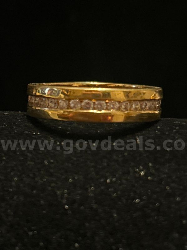 Size 11 3/4, CZ, Infinity Band 24K Real Gold Plated