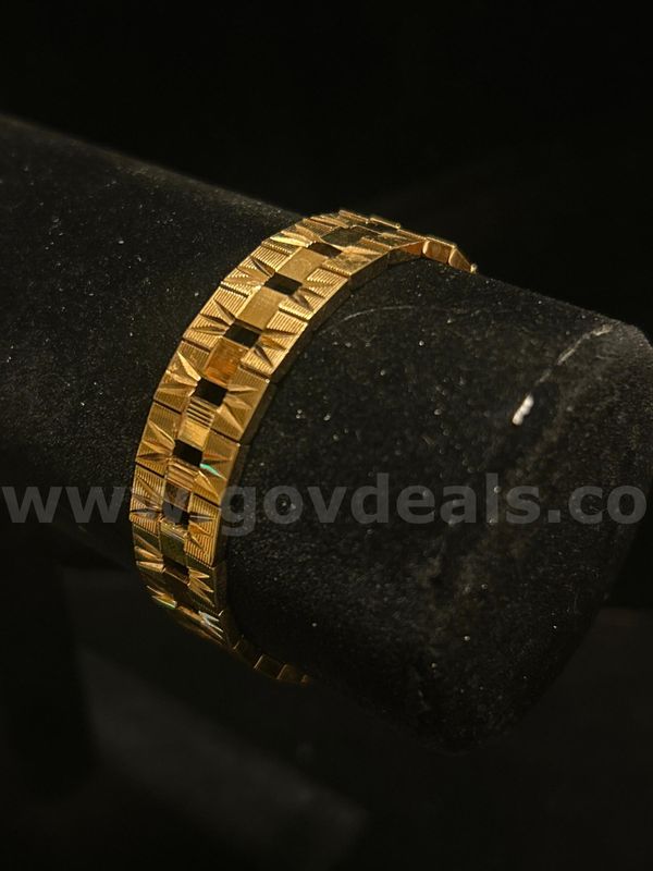 7 Inch, Starburst Link Bracelet. 24k Real Gold Filled