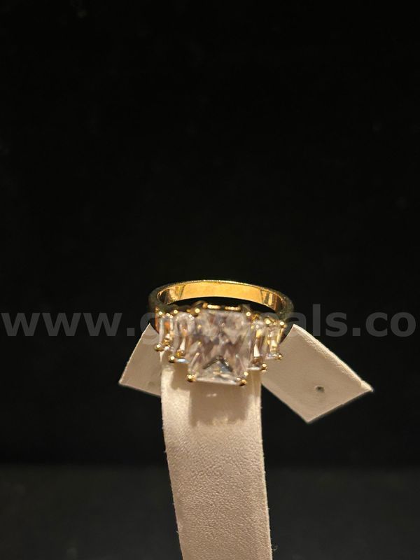 Size 8, Ladies’, Trilogy Ring, 24K Gold Filled.