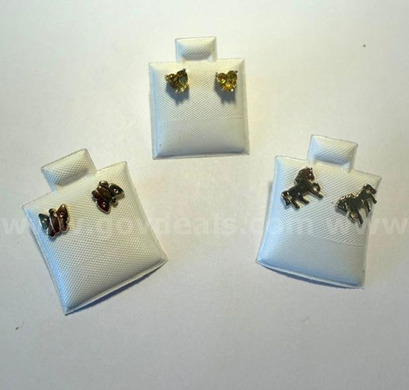 (3) Pair of Children’s Post Earrings, 24k Real Gold Filled