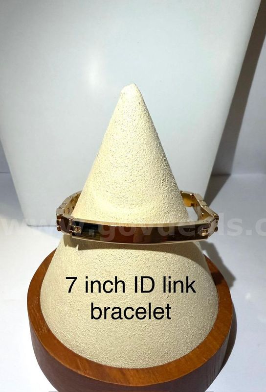 Gorgeous, 7 Inch, ID Bracelet, 24k Real Gold Filled