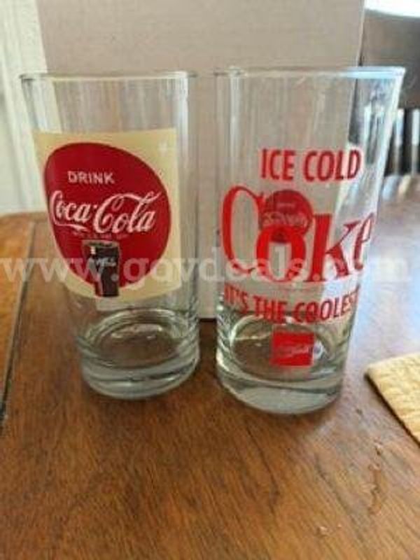 2 Vintage Coke Glasses