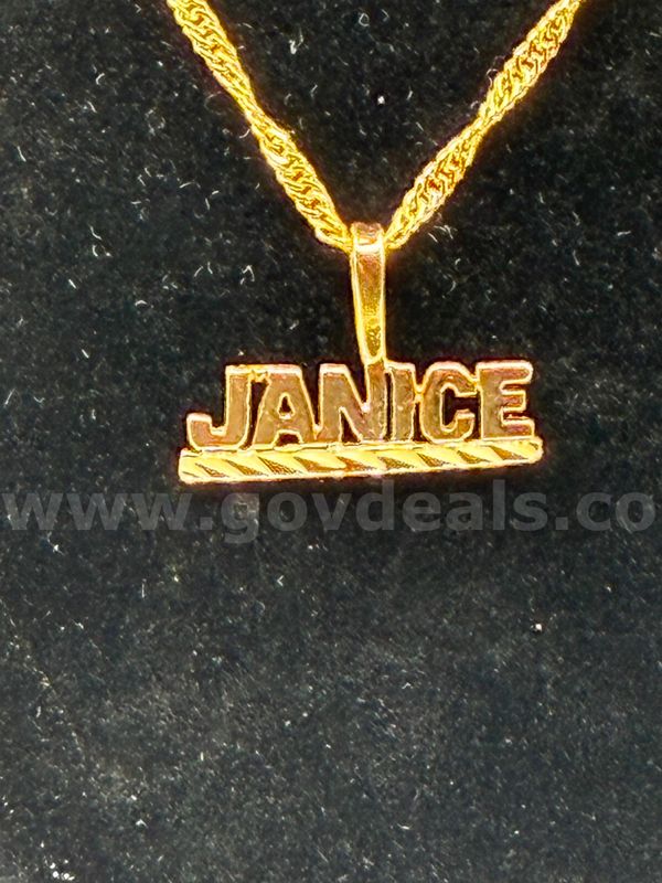 20” Whisper Necklace W/ “Janice” Pendant. 24K Real Gold Filled.
