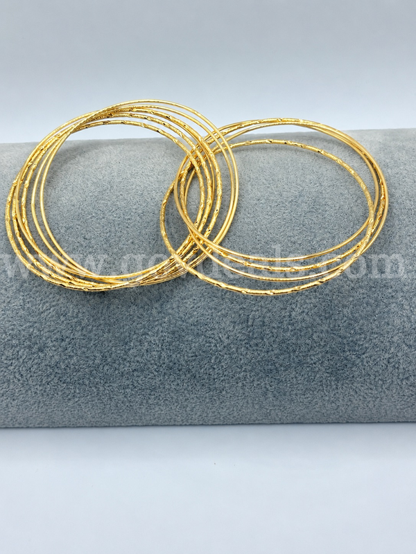 9 bangles in 1, 3” Diameter, Real 24k Real Gold Filled