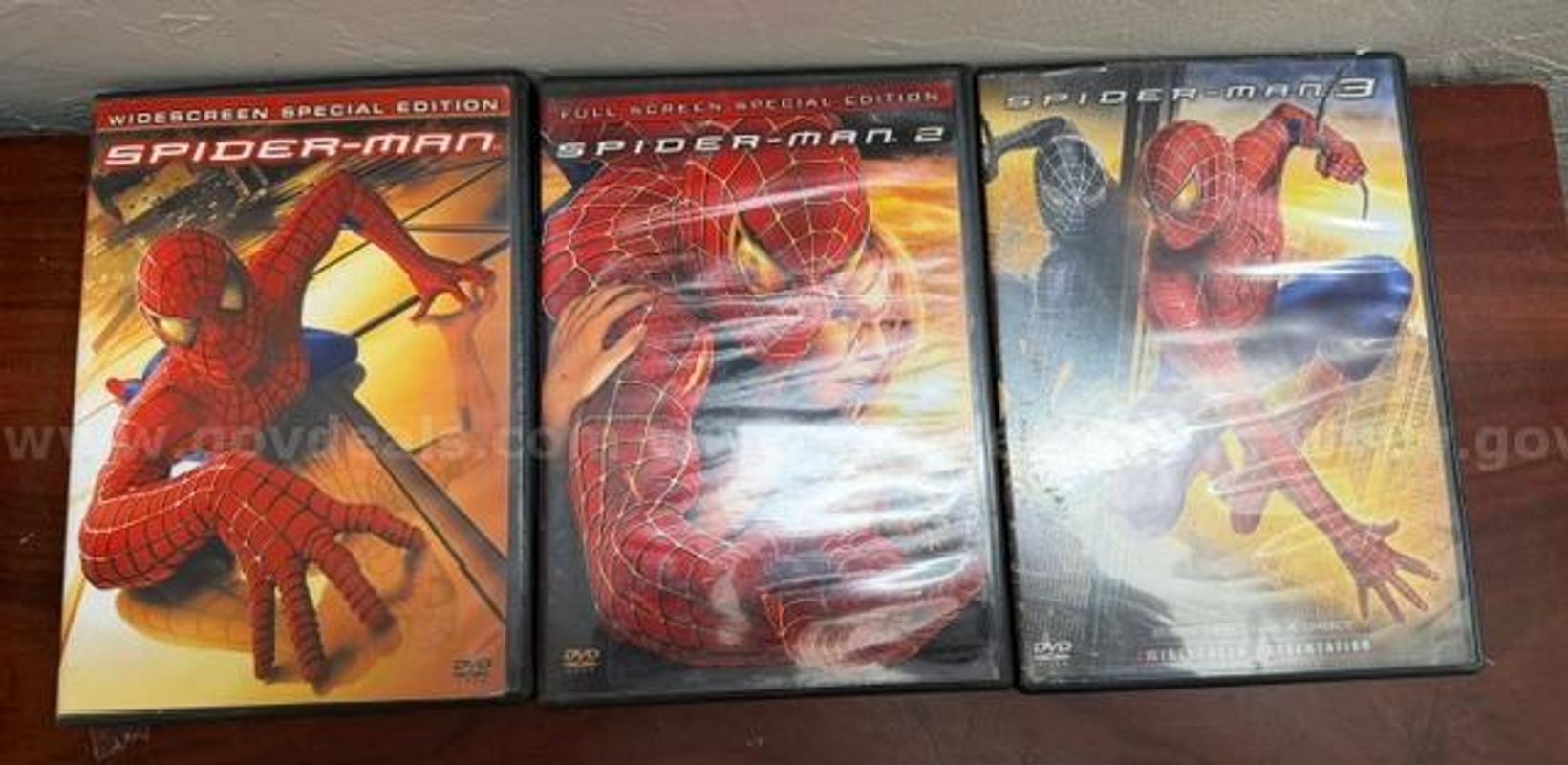 Set of 3, Spider-Man, DVDs, Used, Good Condition