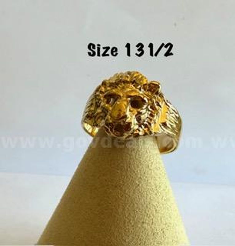 Beautiful, Men's, Size 13 1/2, Real 24k Gold Filled, Cougar Ring