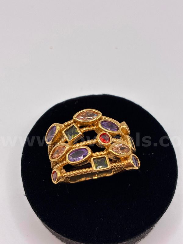 Beautiful Multi-Band Multi- CZ Ring, Ladies, Size 7.5 24K Real Gold Filled