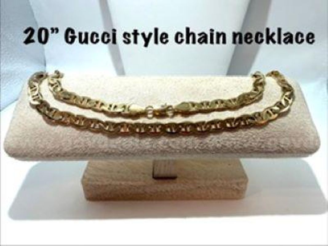 Gorgeous, 20 Inch, Real 24k Gold Filled, Gucci Style Chain Necklace