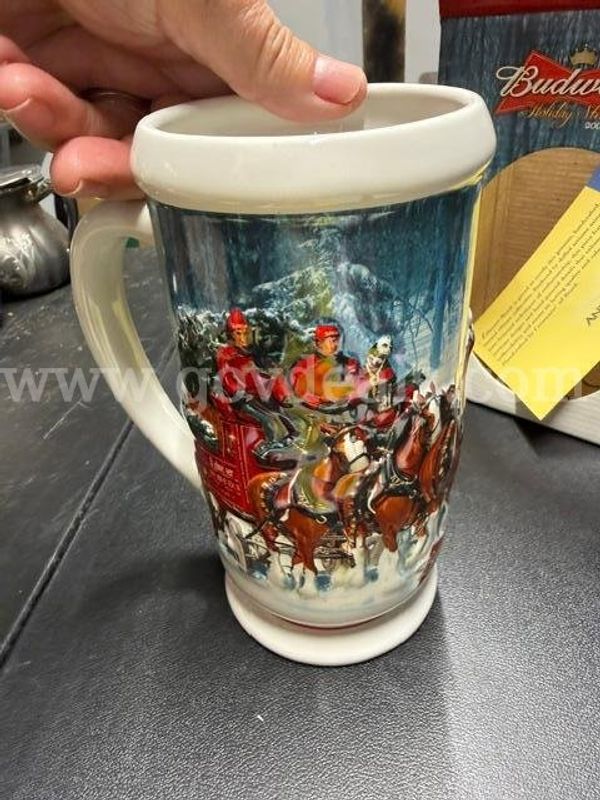 Vintage , 2007, Budweiser Holiday, Stein Brand New in Box