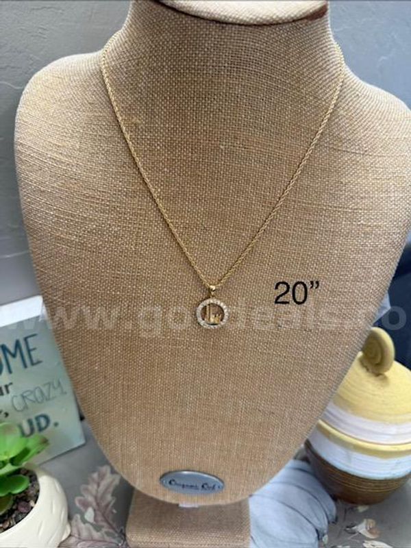 20 Inch, 24k Gold Filled, 1MM Rope Chain W/CZ Twin Towers Pendant