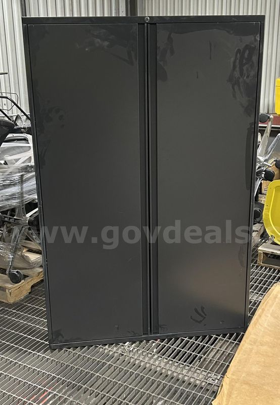 black metallic cabinet
