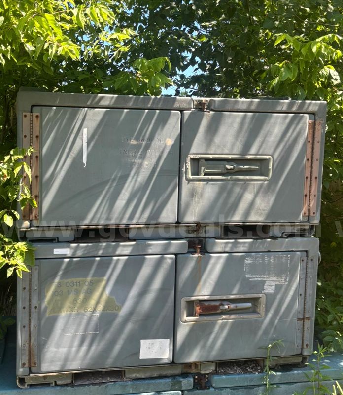 *No Reserve* Two (2) Willard Fiberglass Forklift Stackable Molded Storage Containers (lockable)