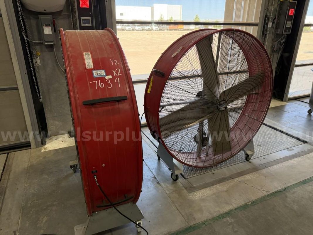Drum Fan, Portable Electric Industrial, Belt Drive, 60in Dia, Maxx Air Pro, Qty 2