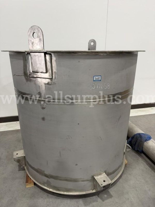 Tank, Atmospheric Holding Tank, Stainless Steel, 6ft Dia x 65in T, Qty 1