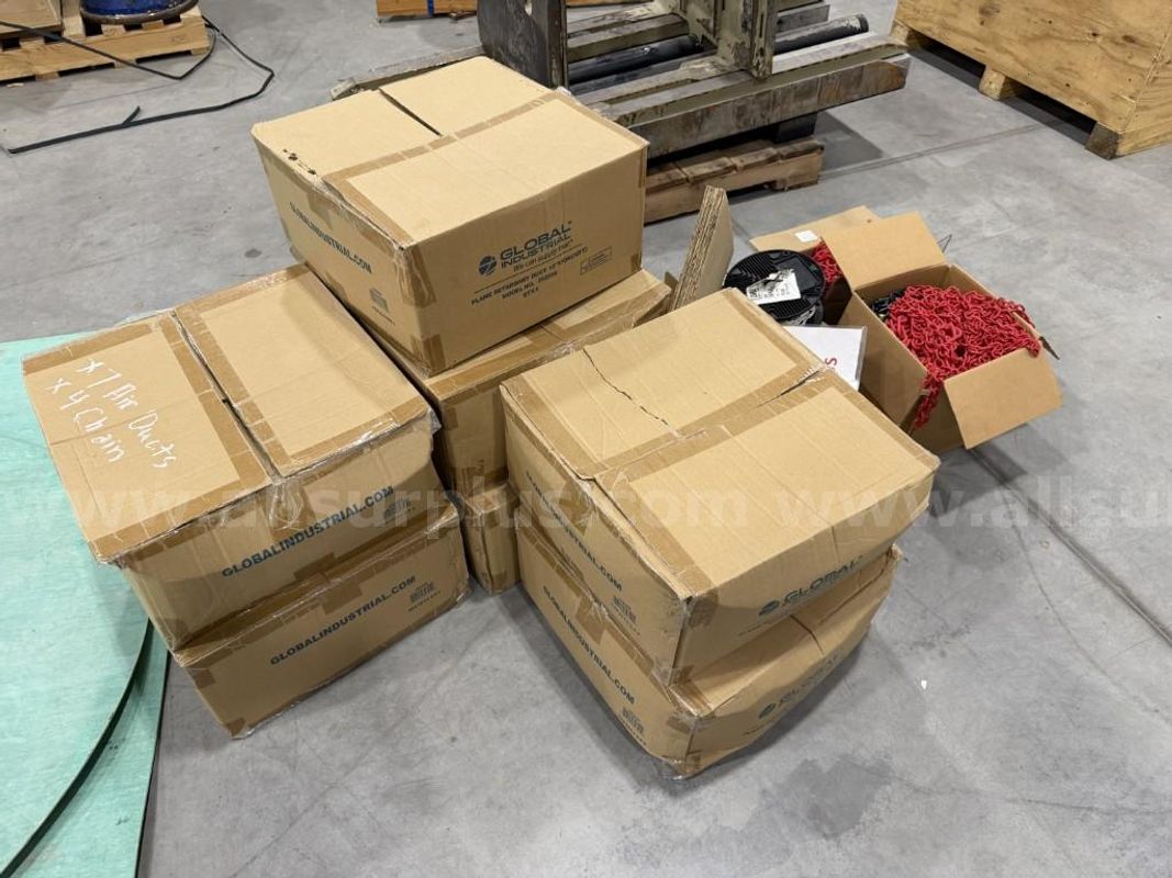 Ventilation Blower Fan Ducts and Exclusion Zone Chain, Qty 11 Boxes