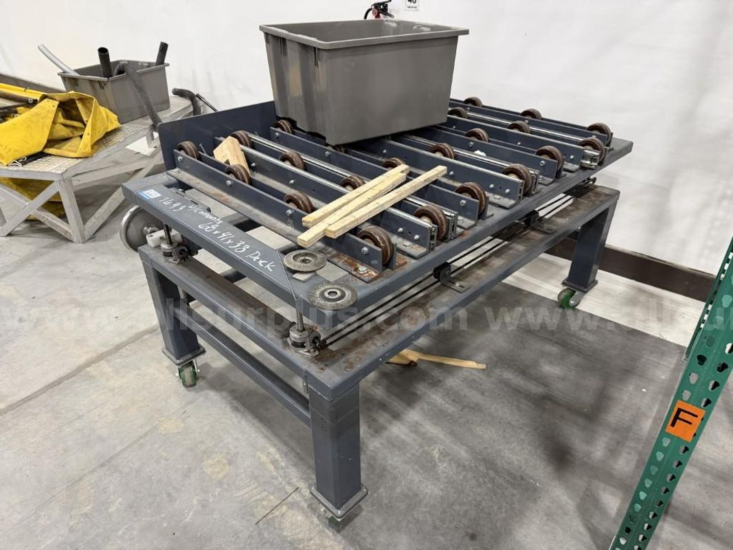 Adjustable Roller Table For Tool Changing and Contents, Qty 1 Table