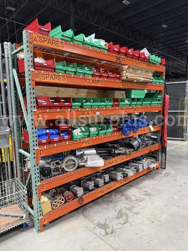 Pallet Racking, Unarco Style Teardrop with Gravity Hook, 8ft Uprights and 10ft Beams, Qty 2 Uprights and 12 Beams