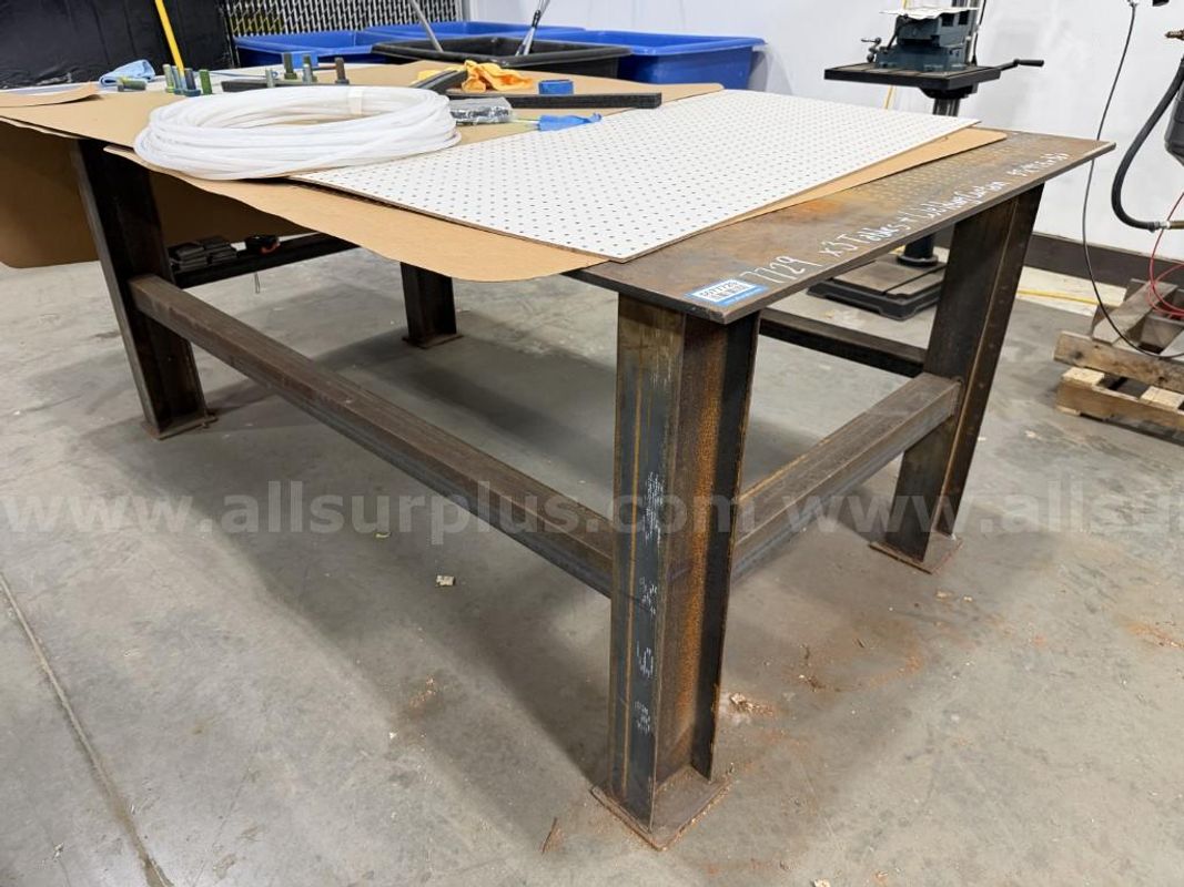Welding Tables, Welding Sheild, and Roller Table For Tooling Replacement, Heavy Duty Steel, Qty 4 Pcs and Contents
