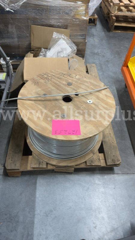 1 Ea. 3/16" Galvanized Steel Wire Rope, 2000 ft spool