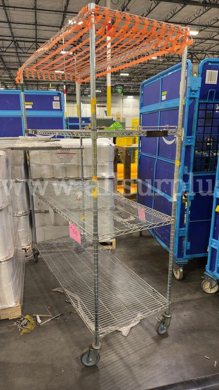 1 Ea. IRSG 4-Shelf Wire Utility Cart with Casters