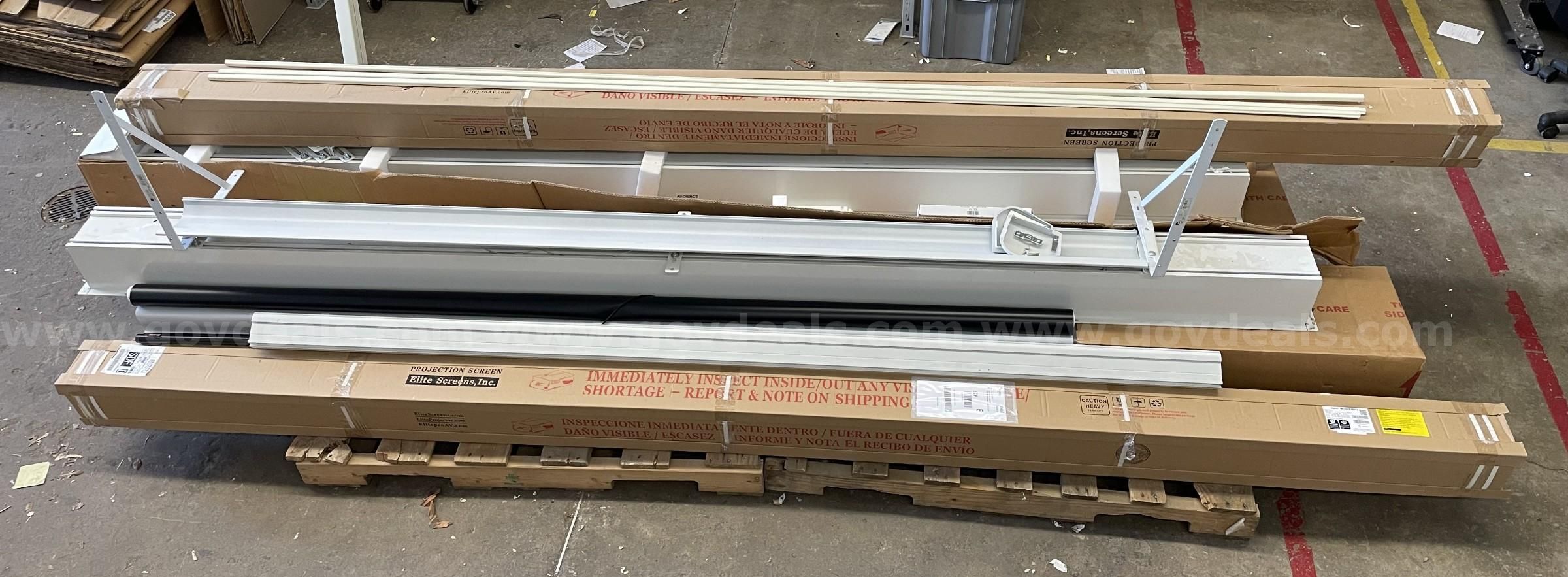 Lot of Projector Screens and Power Poles