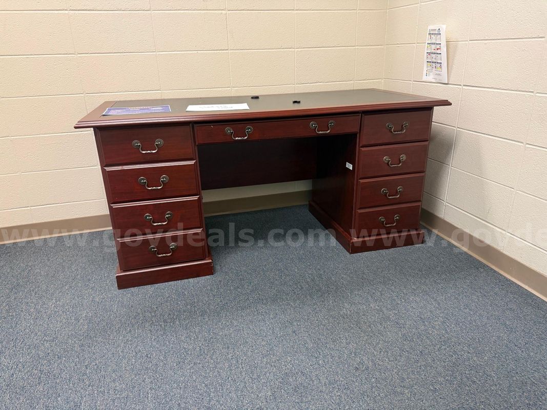 dark wood modern desk