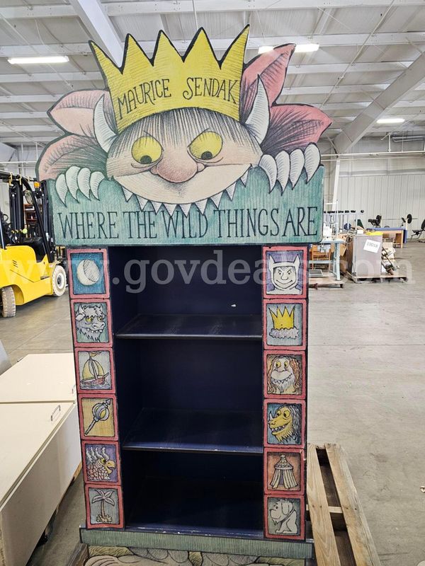 Wooden Double Sided Bookcase (33in L X 22in W X 72in H)
