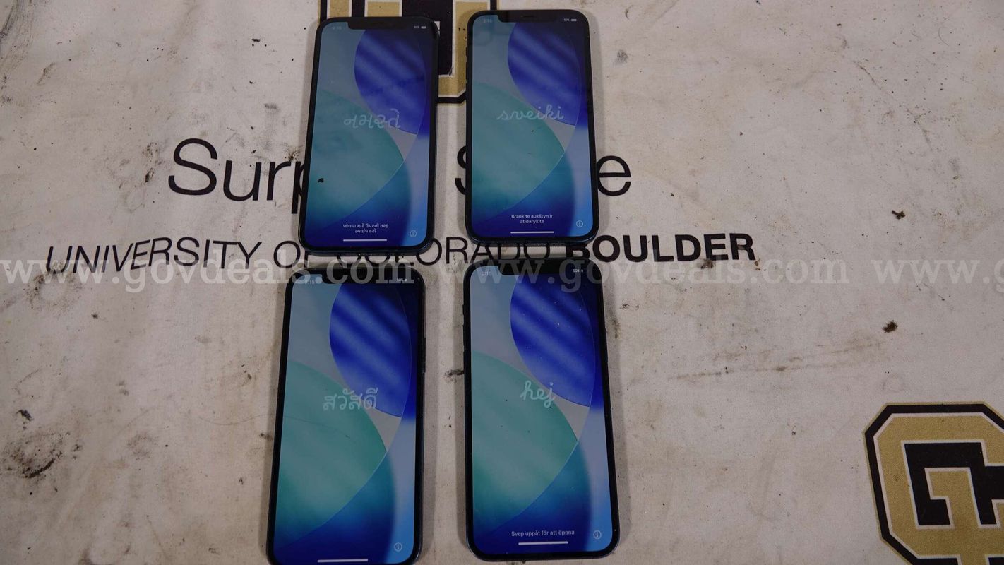 Lot of 4 Blue iPhone 12 128GB