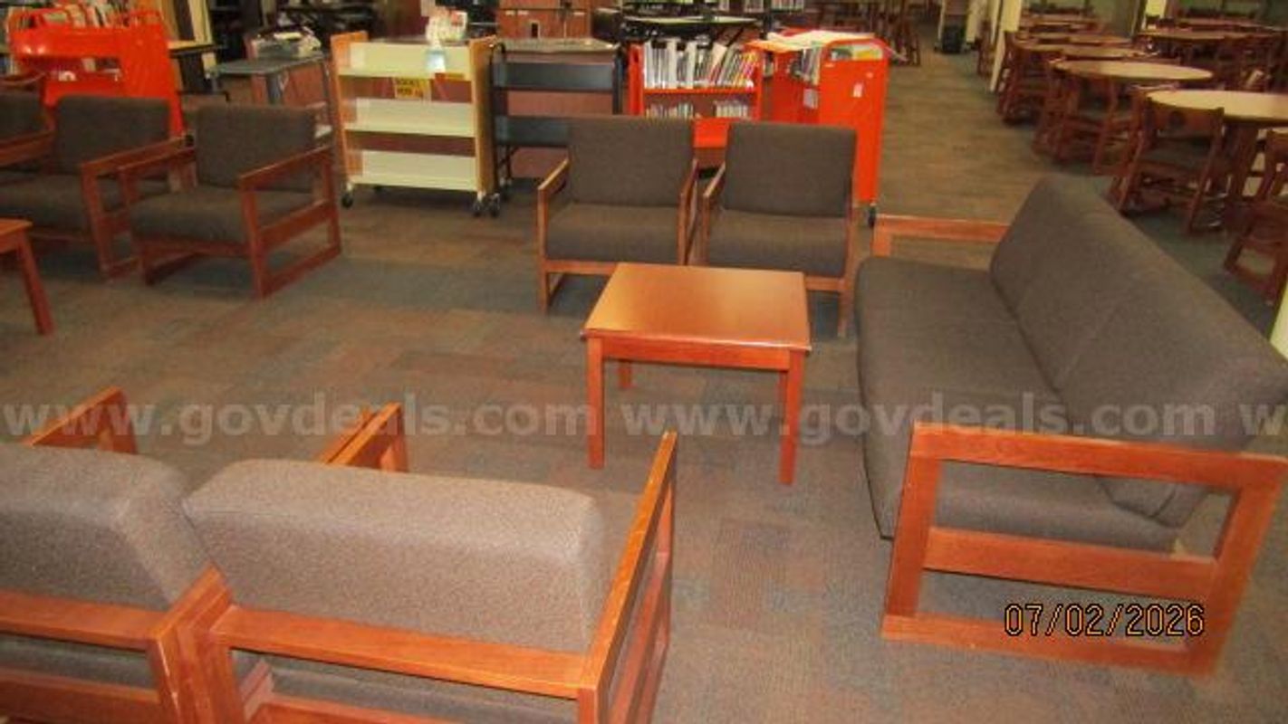 Couch, table and chairs