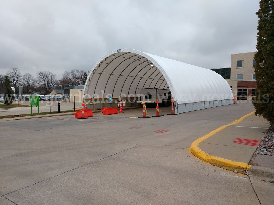 36' Wide by 60' long Hoop building, no ends