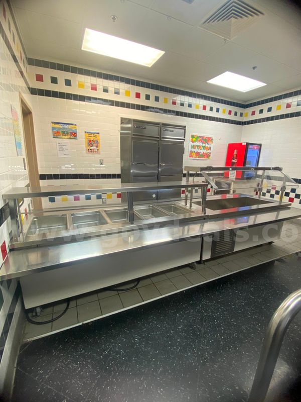 Electric food warmer serving line
