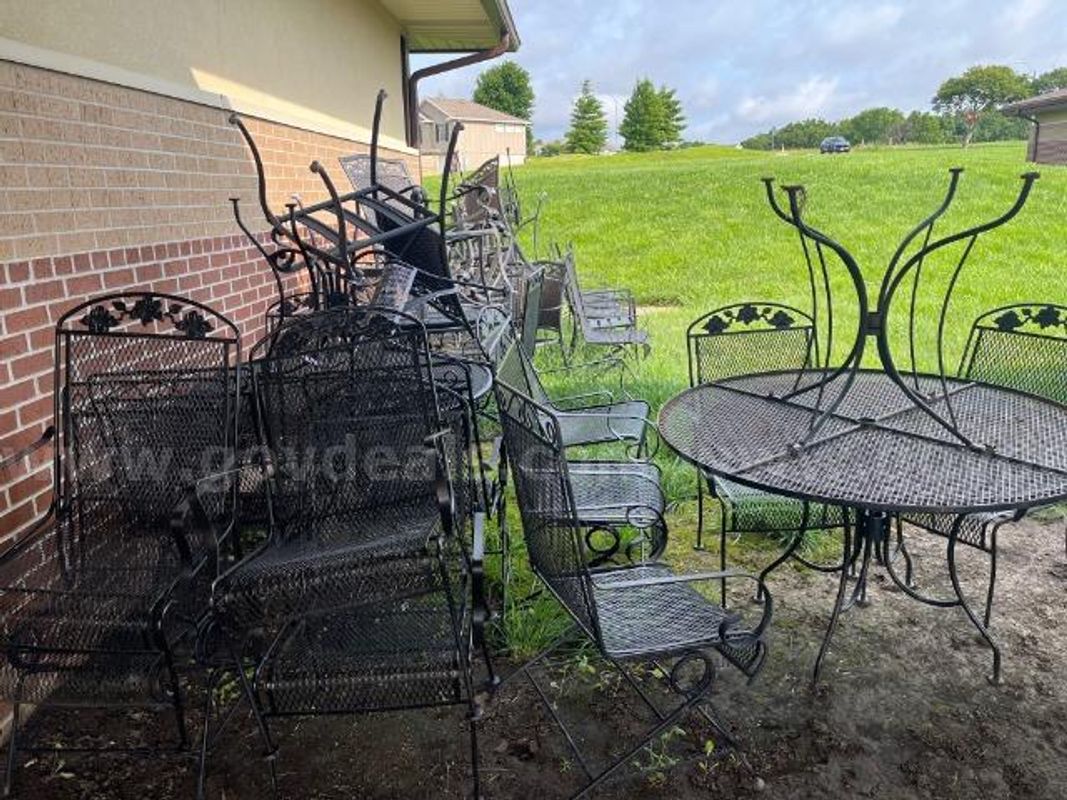 Lot of Approx. (31) Patio Chairs and (11) Tables.