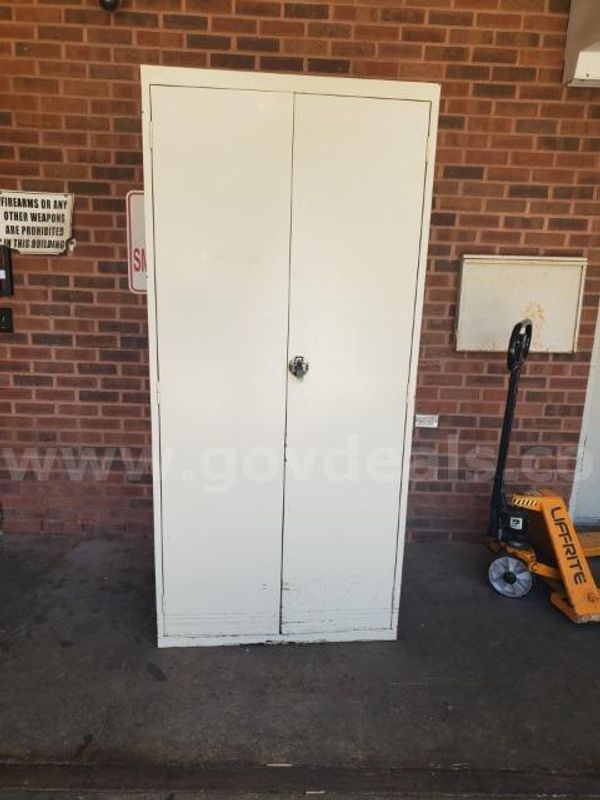 Lot of (1) Used Metal 2 Door Storage Cabinet.