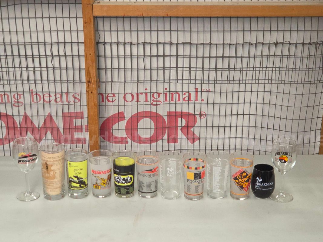Collection of Assorted Preakness Commemorative Glasses – Lot of (12)