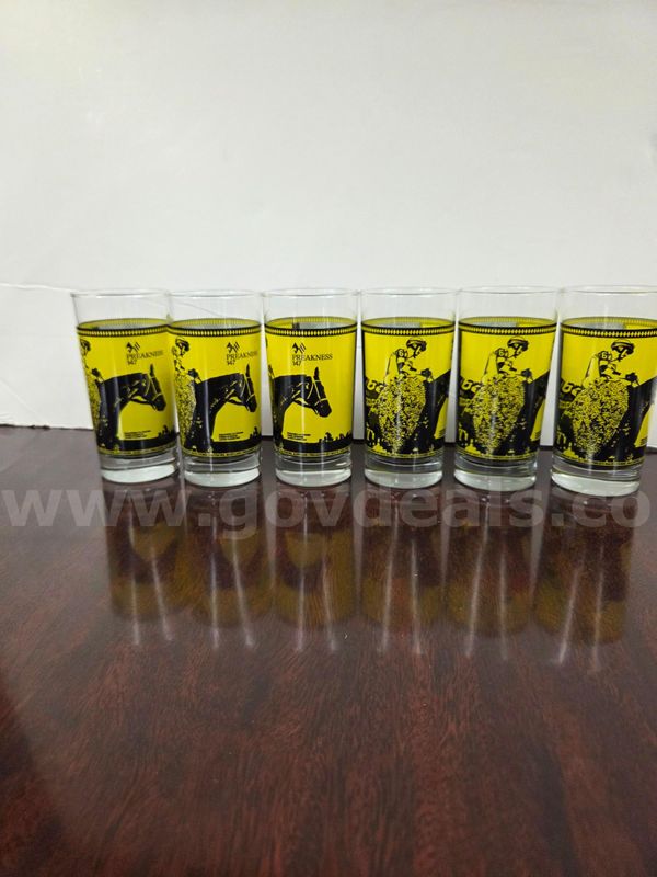 Official 147th Preakness Stakes Commemorative Glass (2022) Lot of (36)