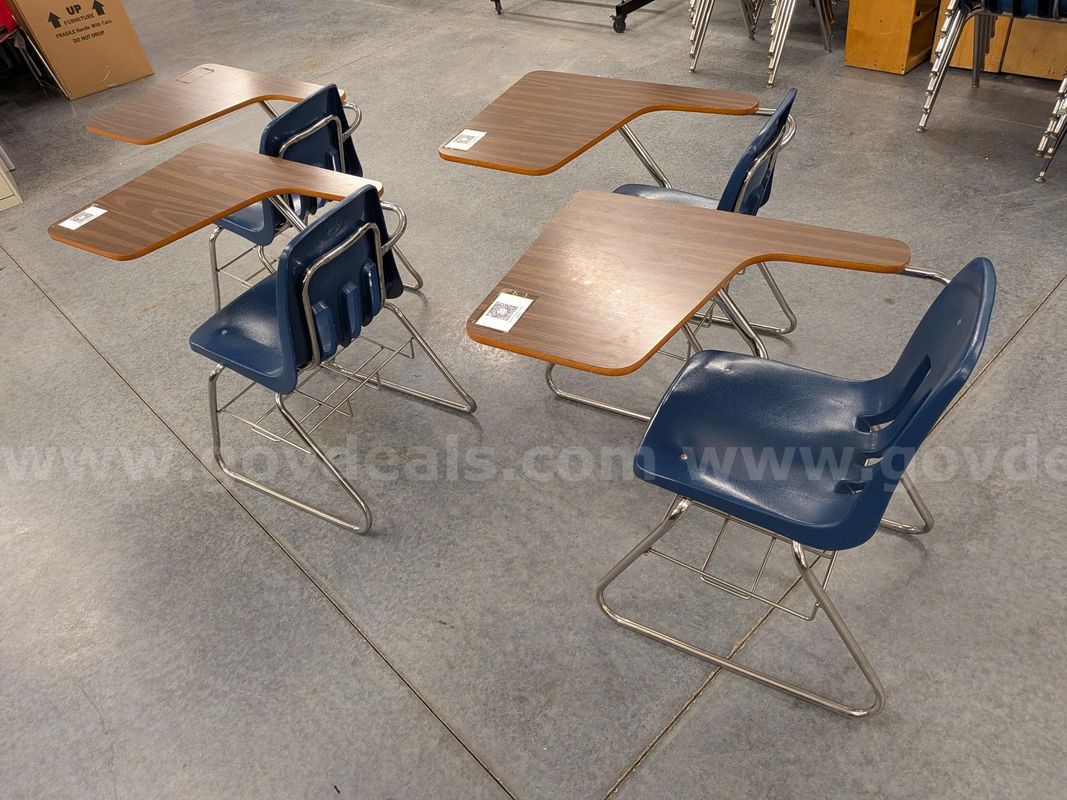 4 student desk chair combos