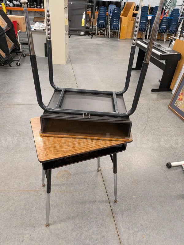 2 desks with cubbies