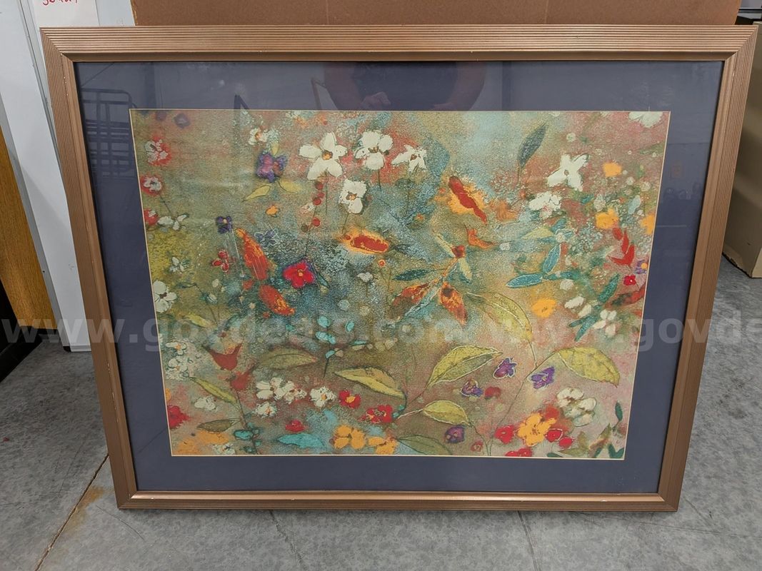 Framed 'Gardens in the Mist/School's Out' artwork