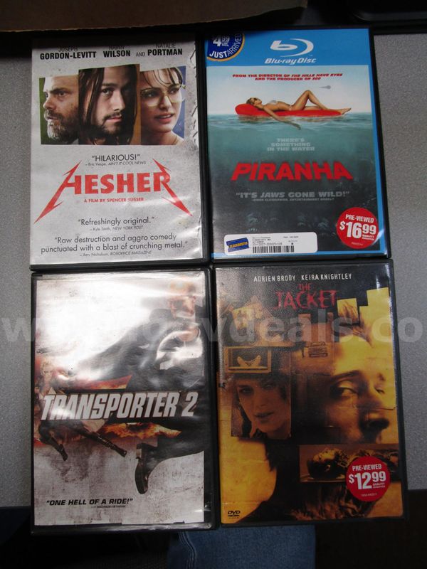 Set Of (4) Used Action/Thriller Movies