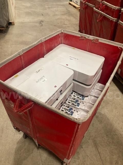 Bin of projectors