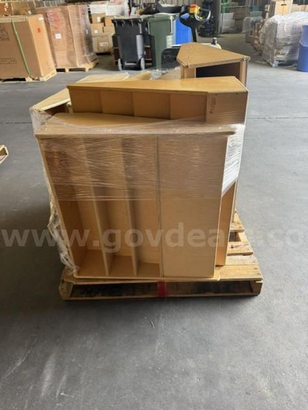 Lot 30 - Pallet of Mis. Wood Cubbies and Child Development Stuff. Must Be Picked Up Quick!