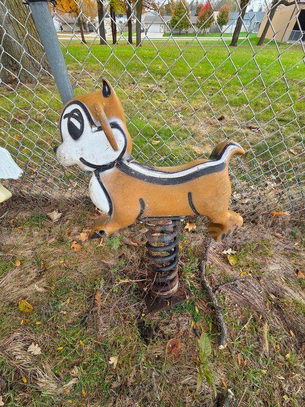 Squirrel playground spring rider