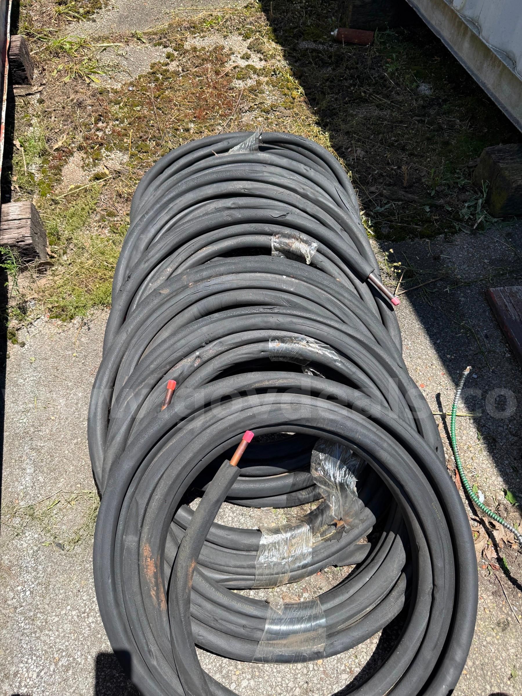 8 spools of copper ac lines with insulation