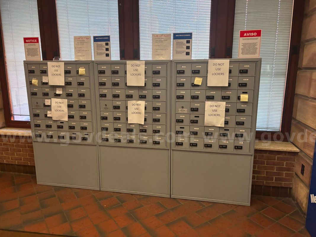 Used 3 Banks of Phone Lockers