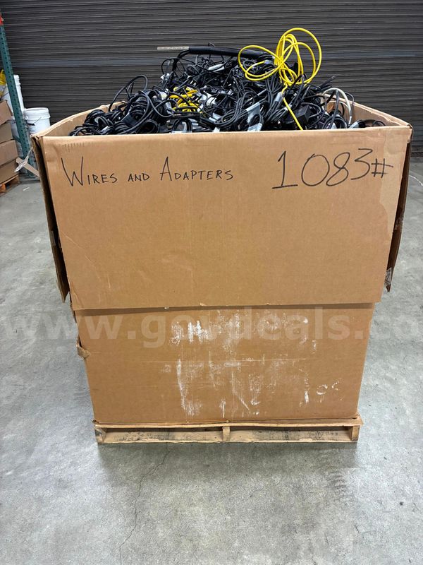Gaylord of Misc. Wires and Power Adapters, Gross Weight 1083 lbs. (426-36)